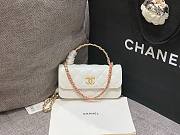 Chanel phone holder gold metal white bag - 1