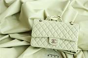 Chanel 22C Small Quilted Classic Flap Mint Green Caviar Gold Hardware Bag - 6