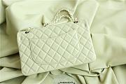 Chanel 22C Small Quilted Classic Flap Mint Green Caviar Gold Hardware Bag - 3