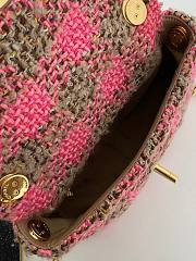 Chanel mini 19 flap tweed pink black bag  - 4