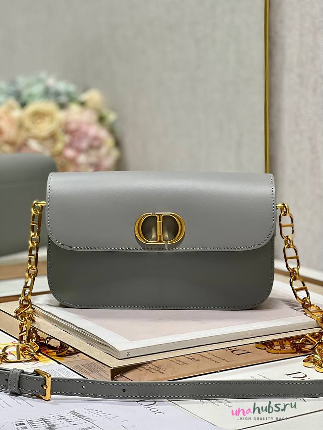 Dior 30 Montaigne Avenue Grey Leather Bag  - 1