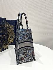 Dior Medium Book Tote Power Jardin Magique Embroidery Blue Bag - 6