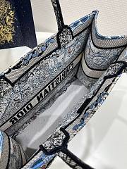 Dior Medium Book Tote Power Jardin Magique Embroidery Blue Bag - 4