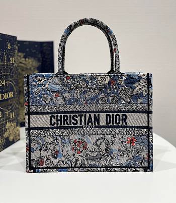 Dior Medium Book Tote Power Jardin Magique Embroidery Blue Bag