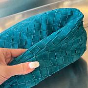 Bottega Veneta Small Ladies Jodie Hobo Blue Suede Bag - 5