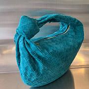 Bottega Veneta Small Ladies Jodie Hobo Blue Suede Bag - 4