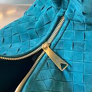 Bottega Veneta Small Ladies Jodie Hobo Blue Suede Bag - 6