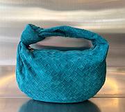 Bottega Veneta Small Ladies Jodie Hobo Blue Suede Bag - 1