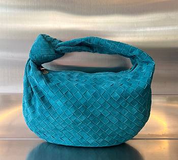 Bottega Veneta Small Ladies Jodie Hobo Blue Suede Bag