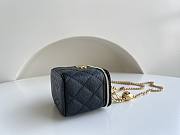 Chanel Small Vanity Classic Box On Chain Black Caviar Bag - 3