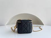 Chanel Small Vanity Classic Box On Chain Black Caviar Bag - 4