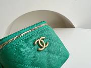 Chanel Small Vanity Classic Box On Chain Green Caviar Bag - 2