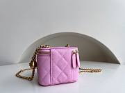 Chanel Small Vanity Classic Box On Chain Pink Caviar Bag - 5