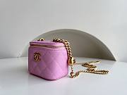 Chanel Small Vanity Classic Box On Chain Pink Caviar Bag - 3