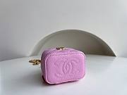 Chanel Small Vanity Classic Box On Chain Pink Caviar Bag - 2