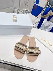 Dior Nude Fabric Slippers  - 4