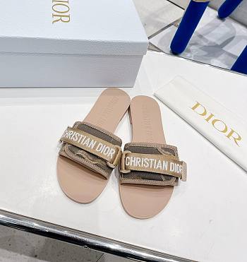 Dior Nude Fabric Slippers 