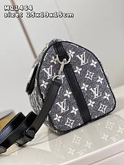 Louis Vuitton Grey Monogram Denim Speedy Bandoulière 25 Bag - 6