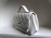 Chanel Business Affinity White Caviar Leather Bag - 5