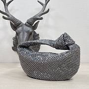 Bottega Veneta Grey Glitter Rhinestone Knot Handle Bag - 6