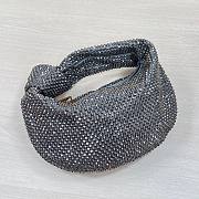 Bottega Veneta Grey Glitter Rhinestone Knot Handle Bag - 2