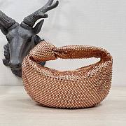 Bottega Veneta Orange Glitter Rhinestone Knot Handle Bag - 1