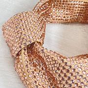 Bottega Veneta Orange Glitter Rhinestone Knot Handle Bag - 6