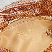 Bottega Veneta Orange Glitter Rhinestone Knot Handle Bag - 3