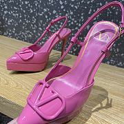 Valentino Garavani VLogo Pink Patent Slingback Heels 10cm - 6