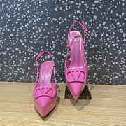 Valentino Garavani VLogo Pink Patent Slingback Heels 10cm - 5