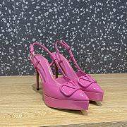 Valentino Garavani VLogo Pink Patent Slingback Heels 10cm - 2