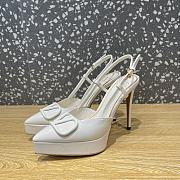 Valentino Garavani VLogo White Patent Slingback Heels 10cm - 5