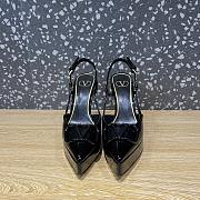 Valentino Garavani VLogo Black Patent Slingback Heels 10cm - 6