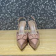 Valentino Garavani VLogo Nude Patent Slingback Heels 10cm - 6