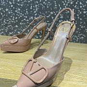 Valentino Garavani VLogo Nude Patent Slingback Heels 10cm - 4