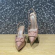 Valentino Garavani VLogo Nude Patent Slingback Heels 10cm - 3