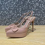 Valentino Garavani VLogo Nude Patent Slingback Heels 10cm - 2