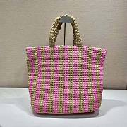 Prada large yellow raffia tote bag - 4