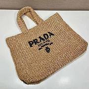 Prada large raffia tote bag - 4