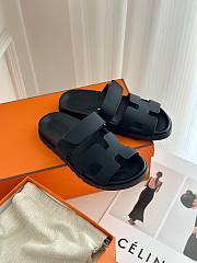 Hermes Chypre black sandal  - 2