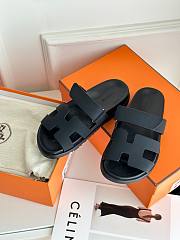 Hermes Chypre black sandal  - 6