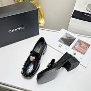 Chanel heart logo patent leather loafer  - 4