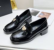 Chanel heart logo patent leather loafer  - 1