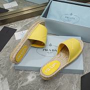 Prada Yellow Espadrille Slides - 6