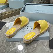 Prada Yellow Espadrille Slides - 4