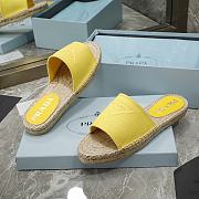 Prada Yellow Espadrille Slides - 2