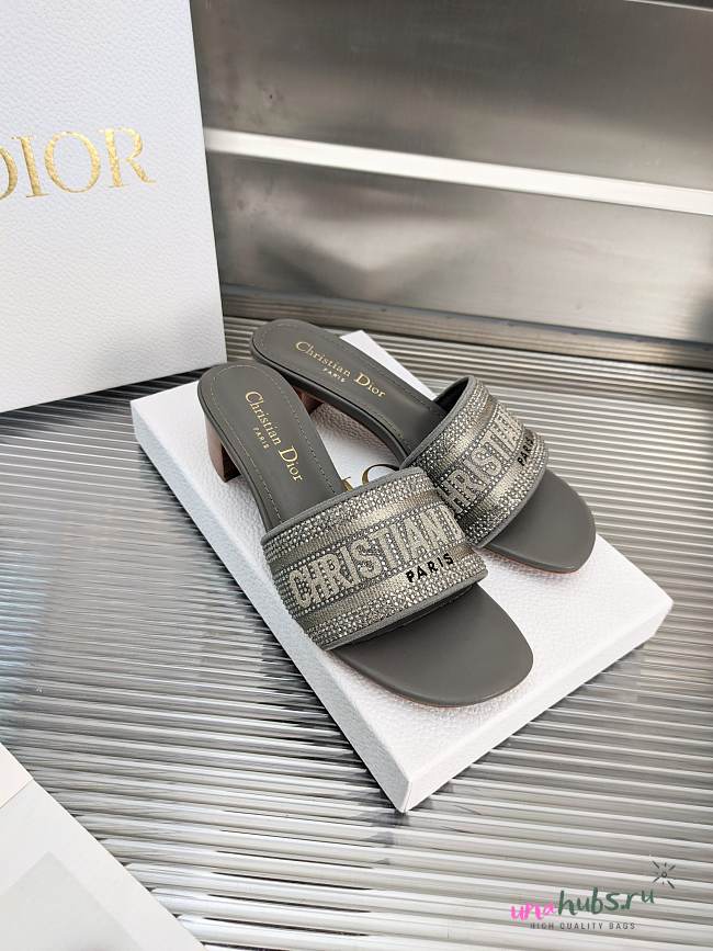 Dior grey sandal heels - 1