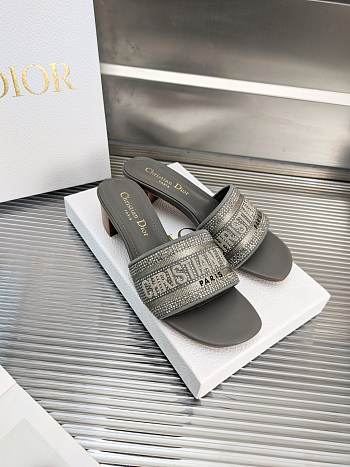 Dior grey sandal heels