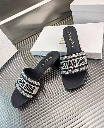 Dior black sandal heels