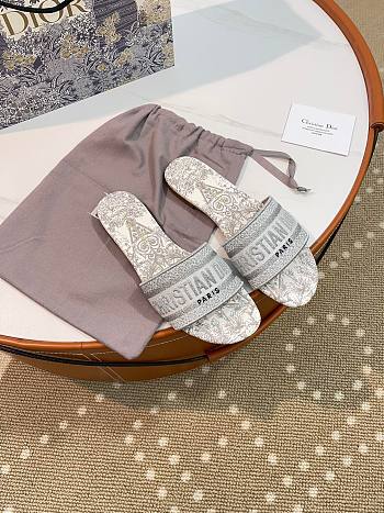 Dior silver canvas sandal heels